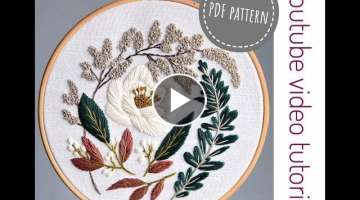 Embroidery tutorial White Lotus. For beginners